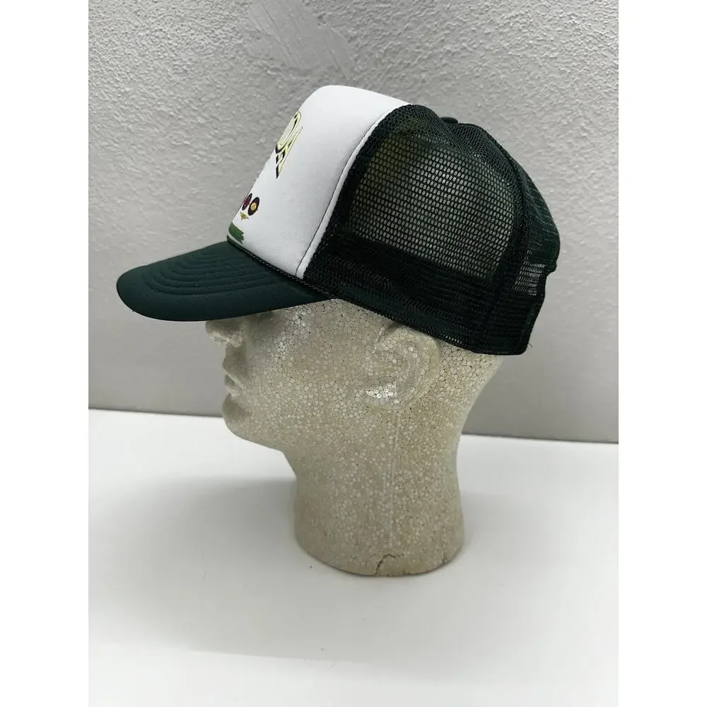 Mohrs Snapback Trucker Hat Florida Mesh Adjustable Rope Cap White Green Vintage